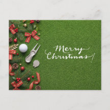 Golf Kerstmis op Putting Green Prettig Kerstfeest