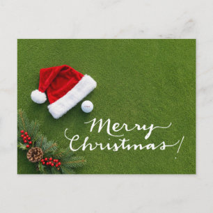Golf Kerstmis op Putting Green Prettig Kerstfeest  Feestdagenkaart
