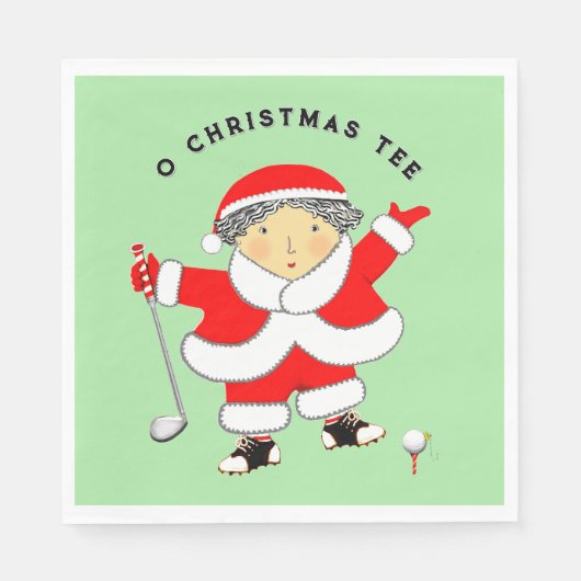 Golf Kerstmis Servet (Voorkant)