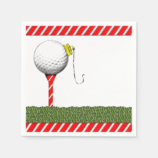 Golf Kerstmis Servetten (Voorkant)
