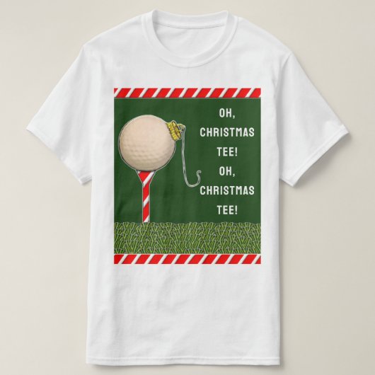 Golf Kerstmis T-shirt (Design voorkant)