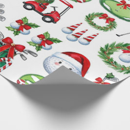 Golf Kerstmis thema geschenken voor golfer Cadeaupapier