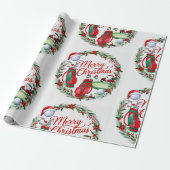 Golf Kerstmis thema geschenken voor golfer Cadeaupapier (Uitgerold)