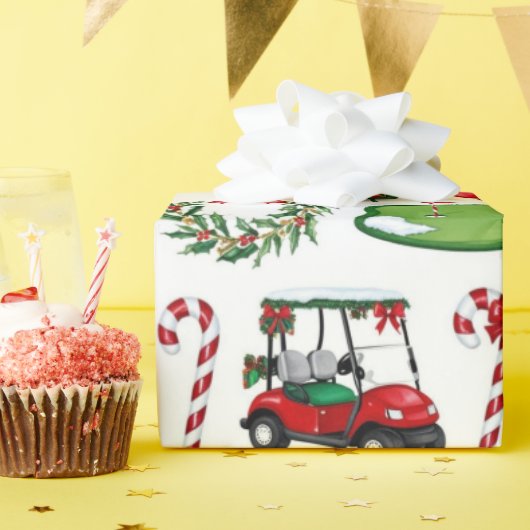 Golf Kerstmis thema geschenken voor golfer Cadeaupapier (Verjaardagsfeest)