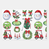 Golf Kerstmis thema geschenken voor golfer Inpakpapier Vel (Voorkant)