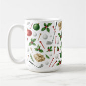 Golf Kerstmis thema met bal geschenken voor golfer Koffiemok (Links)