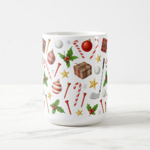 Golf Kerstmis thema met bal geschenken voor golfer Koffiemok