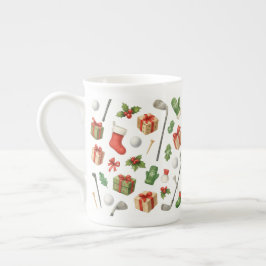 Golf Kerstmis thema met bal geschenken voor golfer Porselein Kop