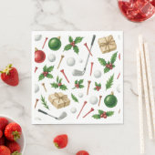 Golf Kerstmis thema met bal geschenken voor golfer Servet (Insitu)