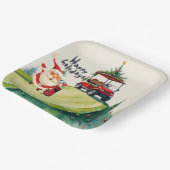 Golf Kerstmis thema met Santa Claus golfen Papieren Bordje (Gebogen)