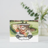 Golf Kerstmis thema met Sinterklaas Feestdagenkaart (Staand voorkant)