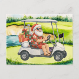 Golf Kerstmis thema met Sinterklaas Feestdagenkaart