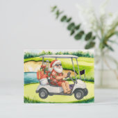 Golf Kerstmis thema met Sinterklaas Feestdagenkaart (Staand voorkant)