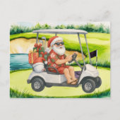 Golf Kerstmis thema met Sinterklaas Feestdagenkaart (Voorkant)