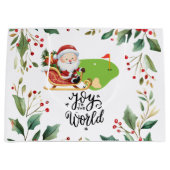 Golf Kerstmis thema met Sinterklaas Groot Cadeauzakje (Voorkant)