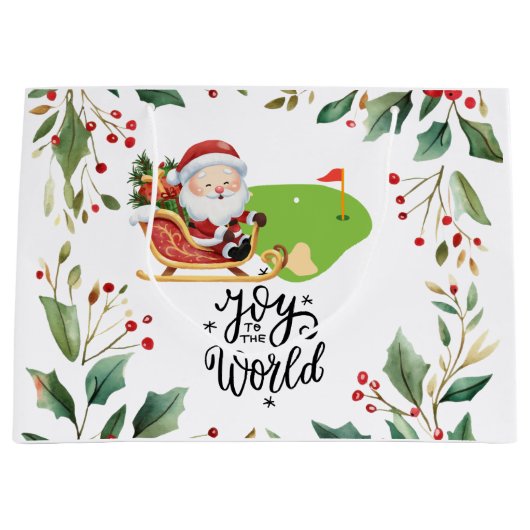 Golf Kerstmis thema met Sinterklaas Groot Cadeauzakje (Voorkant)