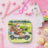 Golf Kerstmis thema met Sinterklaas Papieren Bordje (Feest)