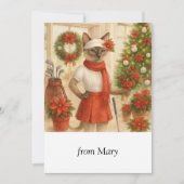 Golf Kerstmis thema voor Cat Golfer Feestdagenkaart (Voorkant)