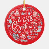 Golf Kerstmis thema voor Cat Golfer Keramisch Ornament (Achterkant)