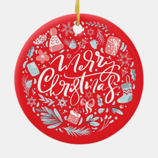 Golf Kerstmis thema voor Cat Golfer Keramisch Ornament (Achterkant)