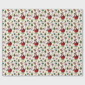 Golf Kerstmis thema voor Cat Lover Golfer Cadeaupapier (Vlak)