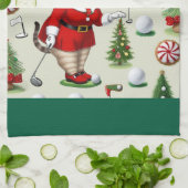 Golf Kerstmis thema voor Cat Lover Golfer Theedoek (Gevouwen)