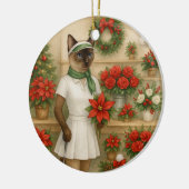 Golf Kerstmis thema voor Cat Woman Golfer Keramisch Ornament