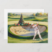 Golf Kerstmis thema voor golfer Briefkaart (Voorkant / Achterkant)
