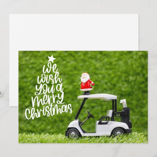 Golf Kerstmis thema voor golfer Feestdagenkaart (Voorkant / Achterkant)