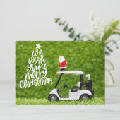 Golf Kerstmis thema voor golfer Feestdagenkaart (Staand voorkant)