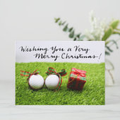 Golf Kerstmis thema voor golfer Feestdagenkaart (Staand voorkant)