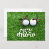 Golf Kerstmis thema voor golfer Feestdagenkaart (Voorkant / Achterkant)