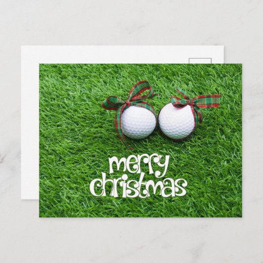 Golf Kerstmis thema voor golfer Feestdagenkaart (Voorkant / Achterkant)