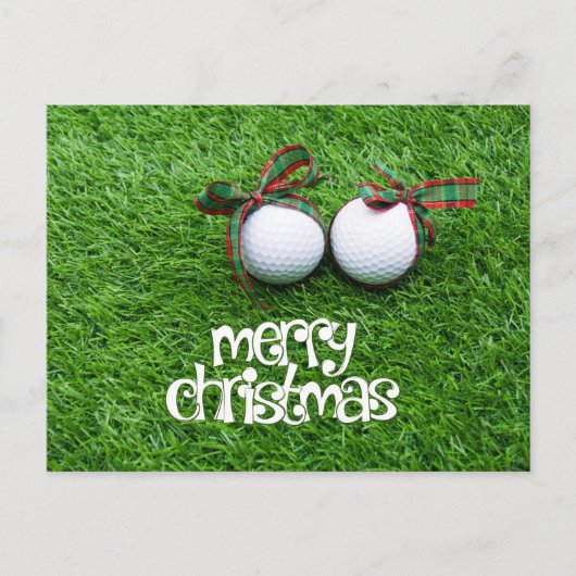 Golf Kerstmis thema voor golfer Feestdagenkaart (Voorkant)