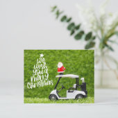 Golf Kerstmis thema voor golfer Feestdagenkaart (Staand voorkant)