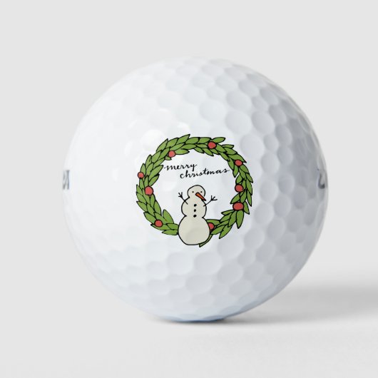 Golf Kerstmis thema voor Golfer Golfballen (Voorkant)