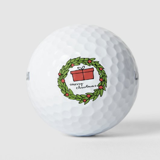 Golf Kerstmis thema voor Golfer Golfballen (Voorkant)