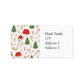 Golf Kerstmis thema voor vrouwelijke golfer Etiket (Voorkant)