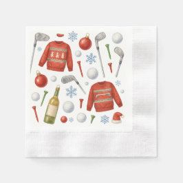 Golf Kerstmis thema winter thema voor golfer Servet