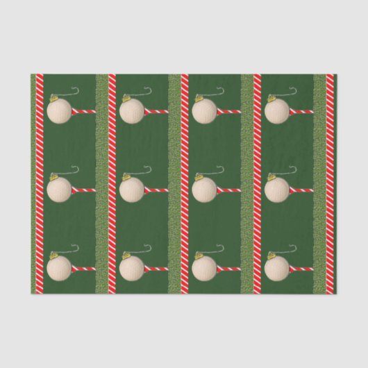 Golf Kerstmis Tissuepapier (Voorkant)