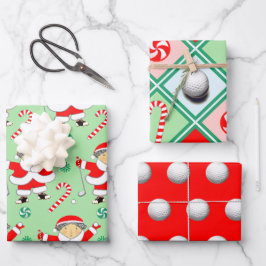 Golf Kerstmis Vakantie Cadeauverpakking Papier Inpakpapier Vel