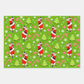 Golf Kerstmis Vakantie Cadeauverpakking Papier Inpakpapier Vel (Voorkant)