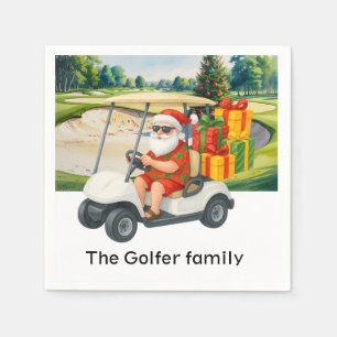 Golf Kerstmis Zomer Juli Hawaï golf thema Servet