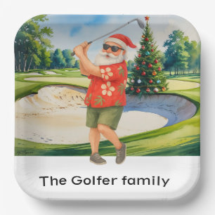 Golf Kerstmis Zomer Juli Hawaï golf themed  Papieren Bordje