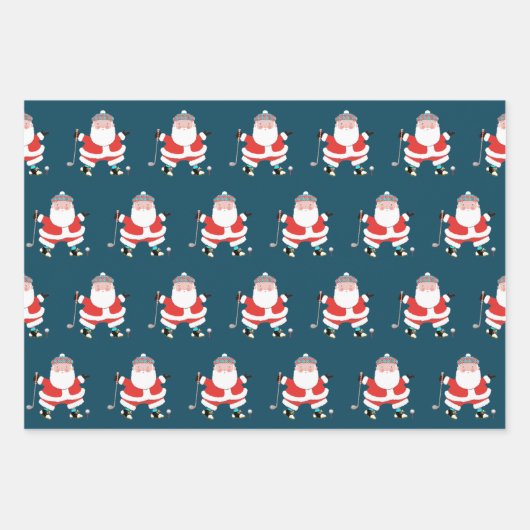 Golf-kerstpapier Inpakpapier Vel (Voorkant 3)