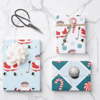 Golf-kerstpapier Inpakpapier Vel