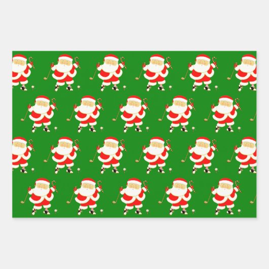 Golf-kerstpapier Inpakpapier Vel (Voorkant 3)