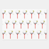 Golf-kerstpapier Inpakpapier Vel (Voorkant 2)
