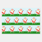Golf-kerstpapier Inpakpapier Vel (Voorkant)