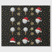 Golf Kerstthema Cadeaupapier (Vlak)